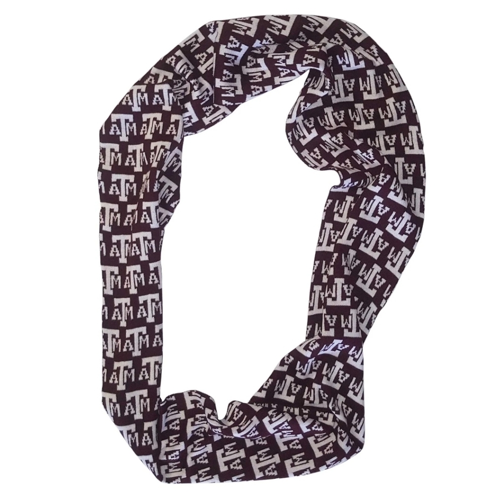 Texas A&M Logo Infinity Scarf OS by  Emerson Street Clothing Co Marron/White